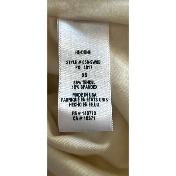 RE/DONE White Bodysuit Top Size XSmall - Picture 6 of 6